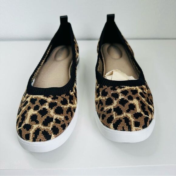Aubrey Lynn Animal Print Knit Slip On Shoes Size 9 - Picture 6 of 6